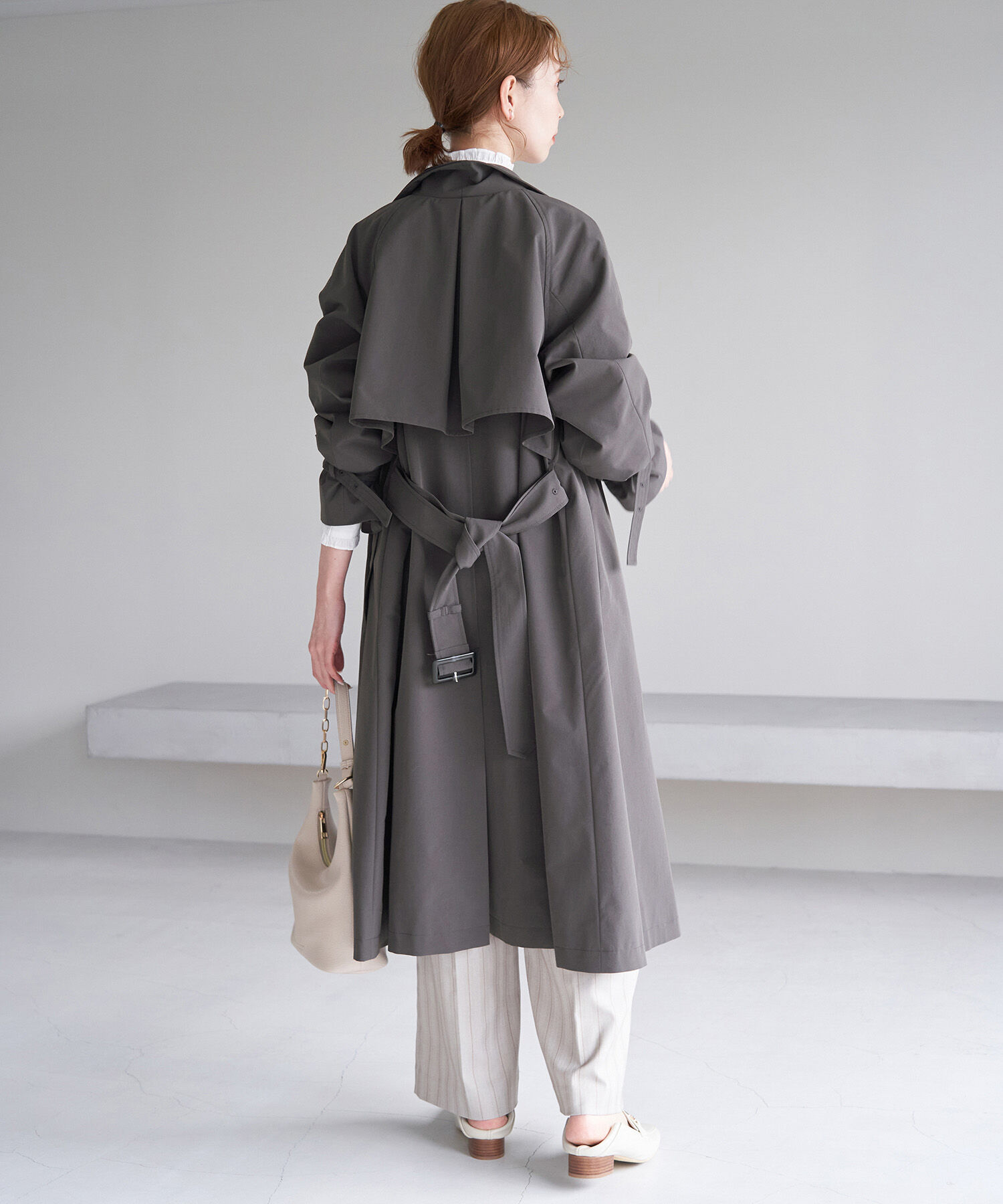 Rope&rsquo;Picnic「【WEB限定サイズ:38T】花粉ガード/スタンドカラーコート」|トレンチコート|