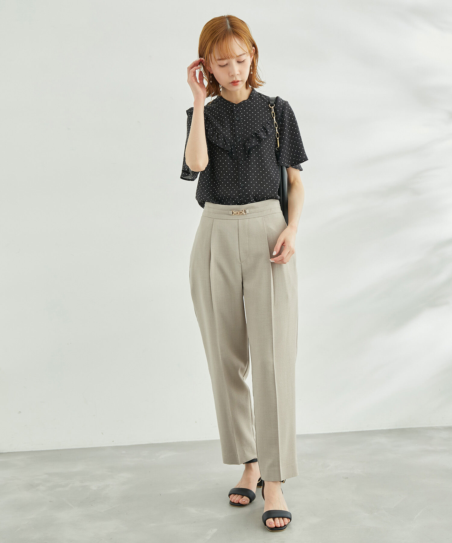 Rope&rsquo;Picnic「ドット/無地フリルブラウス」|シャツ・ブラウス|