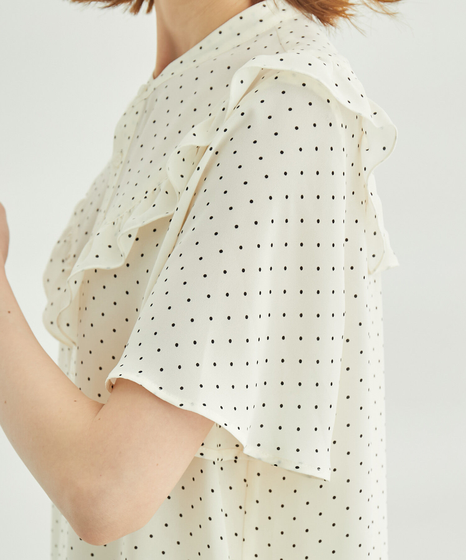 Rope&rsquo;Picnic「ドット/無地フリルブラウス」|シャツ・ブラウス|