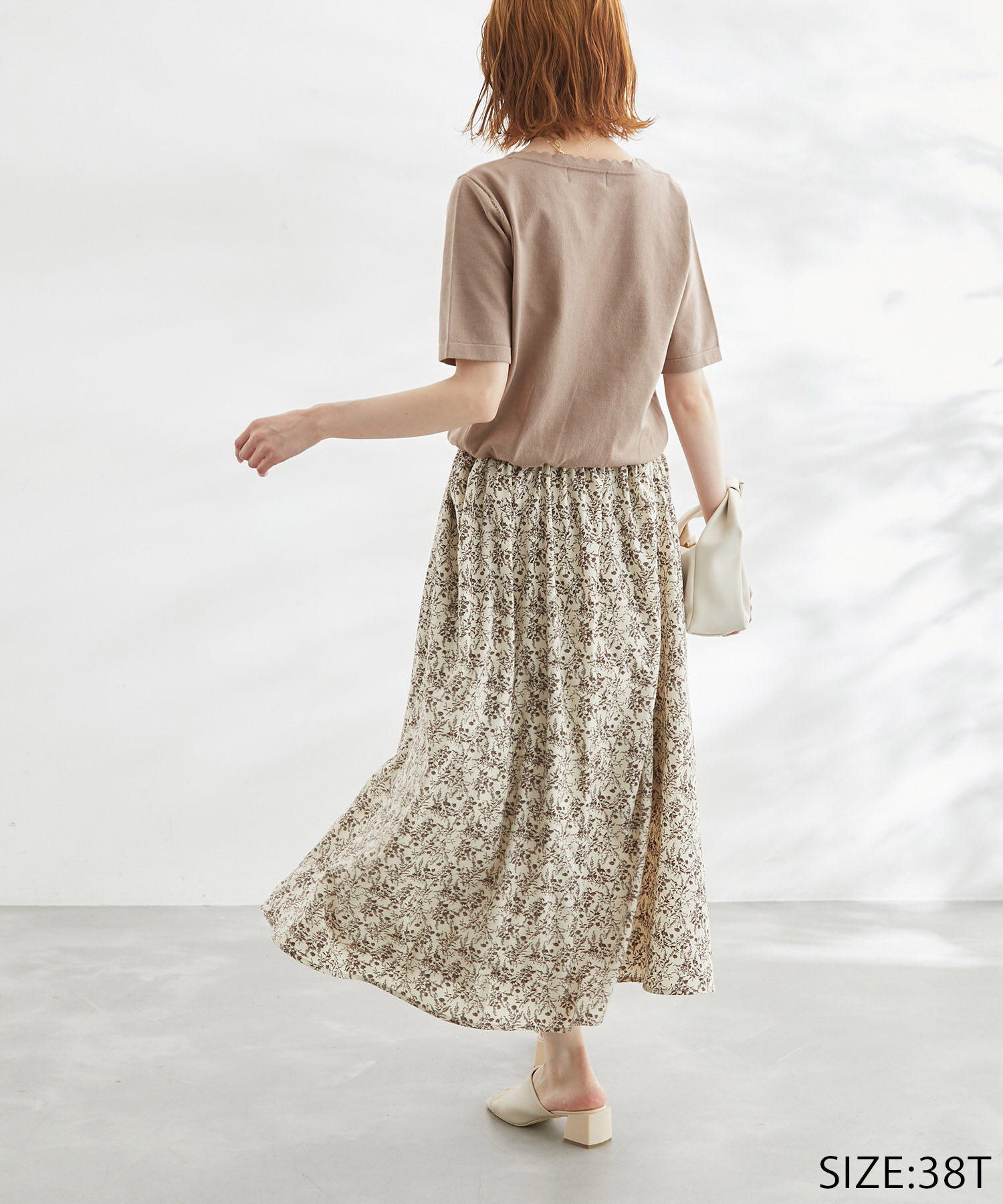 Rope&rsquo;Picnic「【WEB限定】着丈が選べる/アソート柄ドッキングワンピース」|ワンピース|