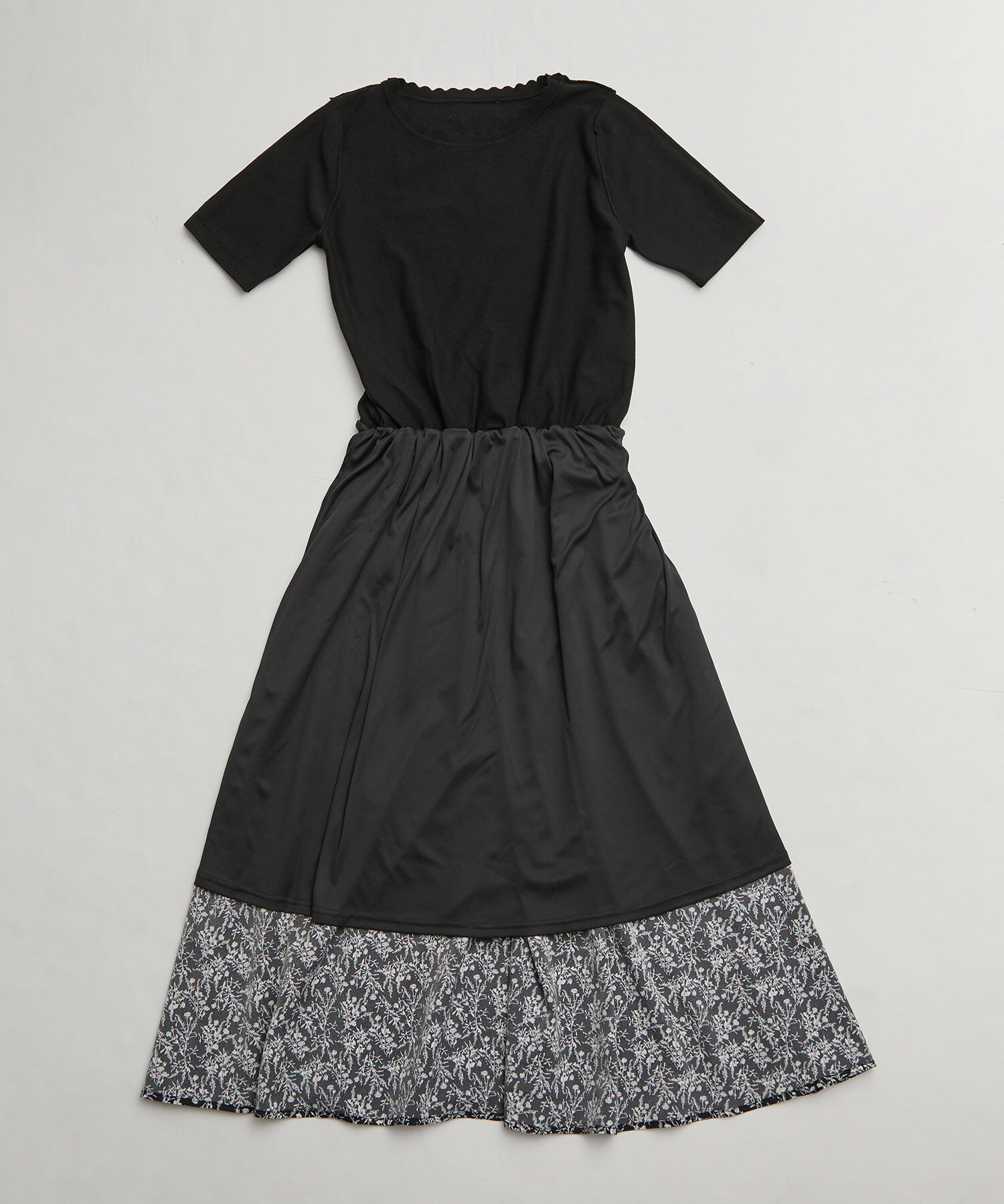 Rope&rsquo;Picnic「【WEB限定】着丈が選べる/アソート柄ドッキングワンピース」|ワンピース|