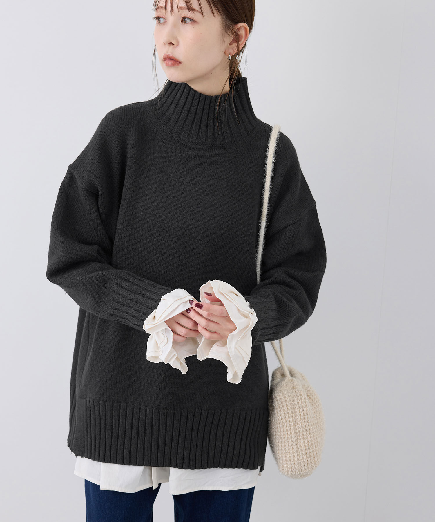 Rope&rsquo;Picnic「【シリーズ累計23万枚突破】サイドスリットニットプルオーバー/リンクコーデ」|ニット・セーター|