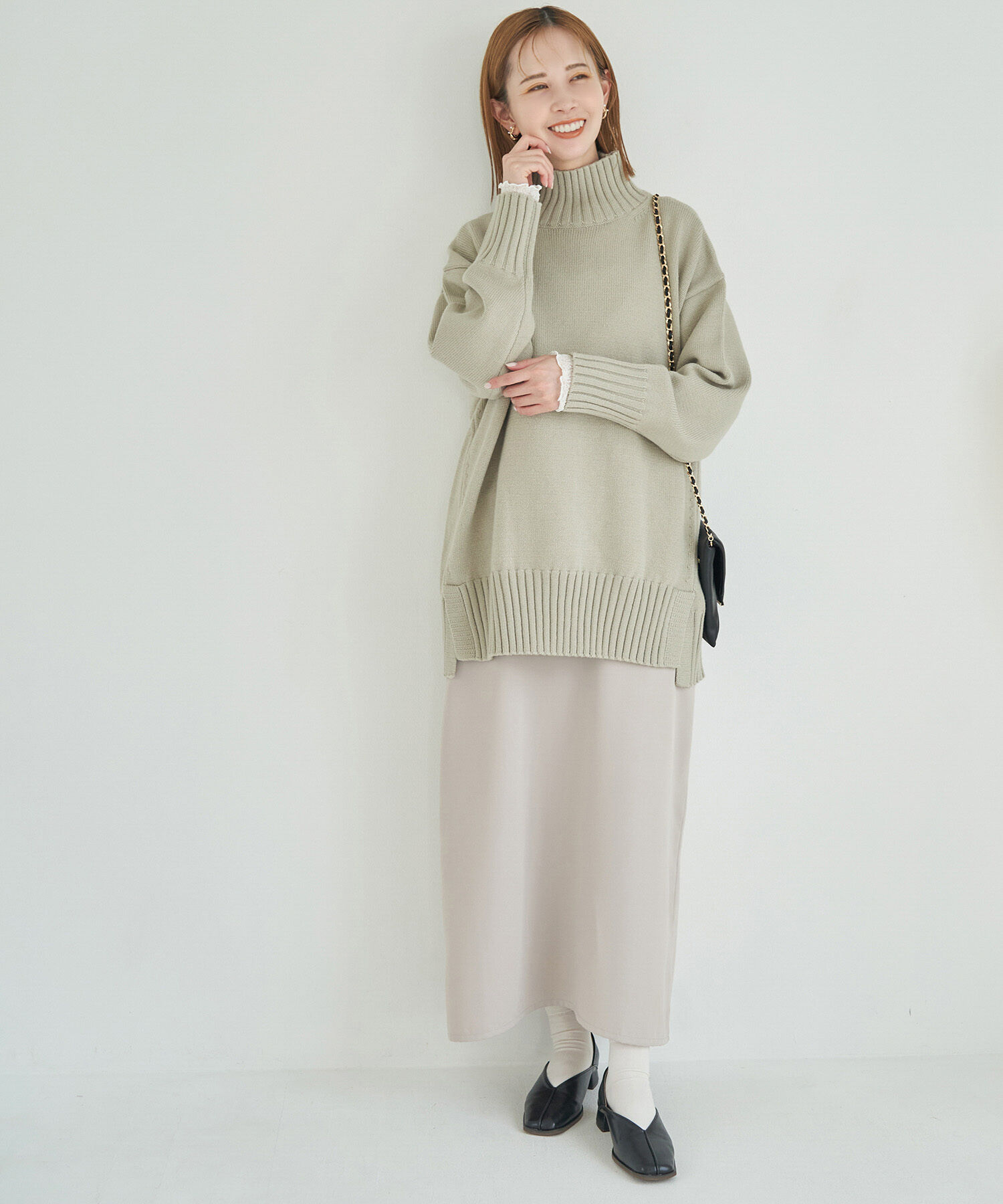 Rope&rsquo;Picnic「【シリーズ累計23万枚突破】サイドスリットニットプルオーバー/リンクコーデ」|ニット・セーター|