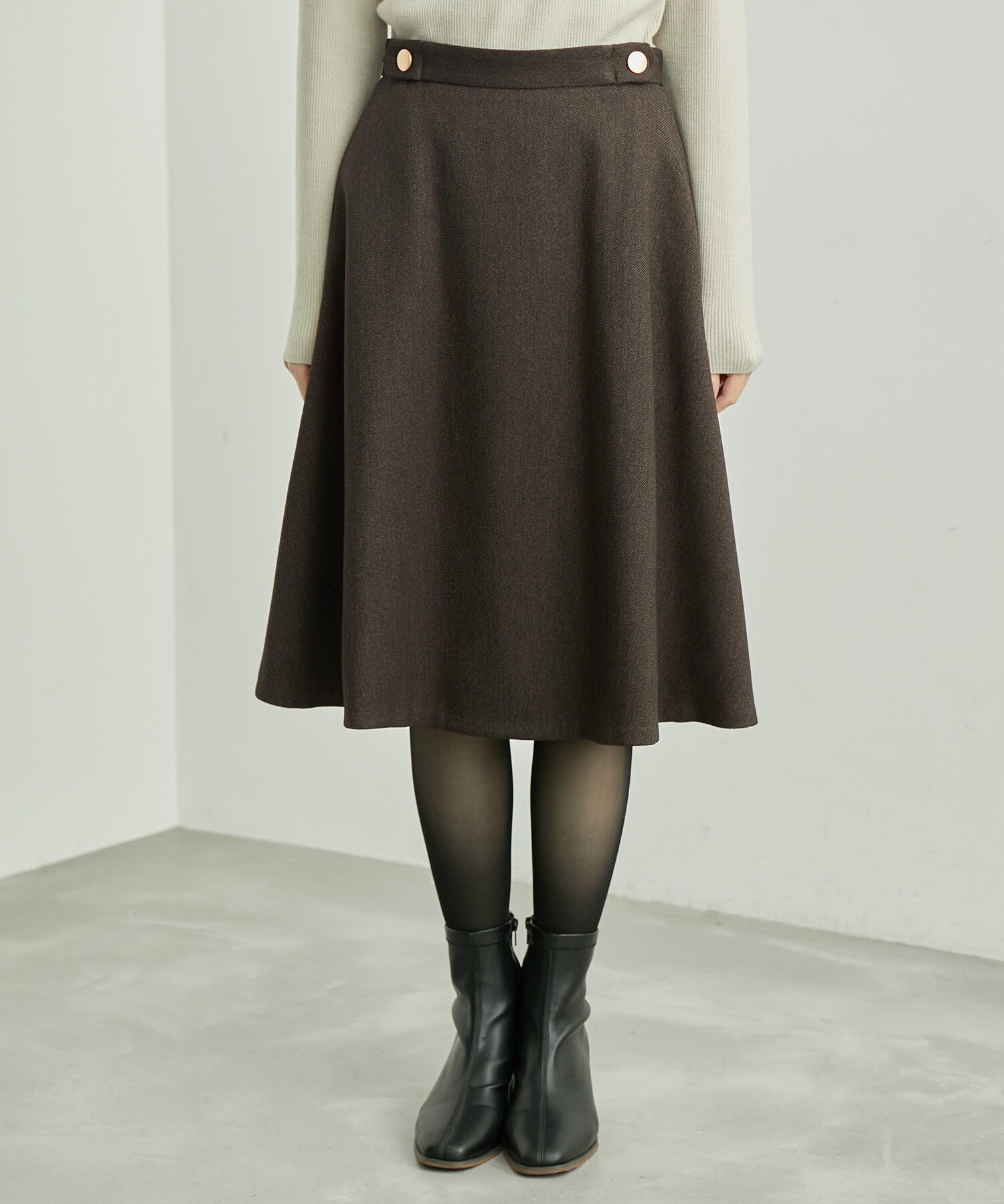 Rope&rsquo;Picnic「セットアップ対応/スリートーンツイードスカート」|スカート|