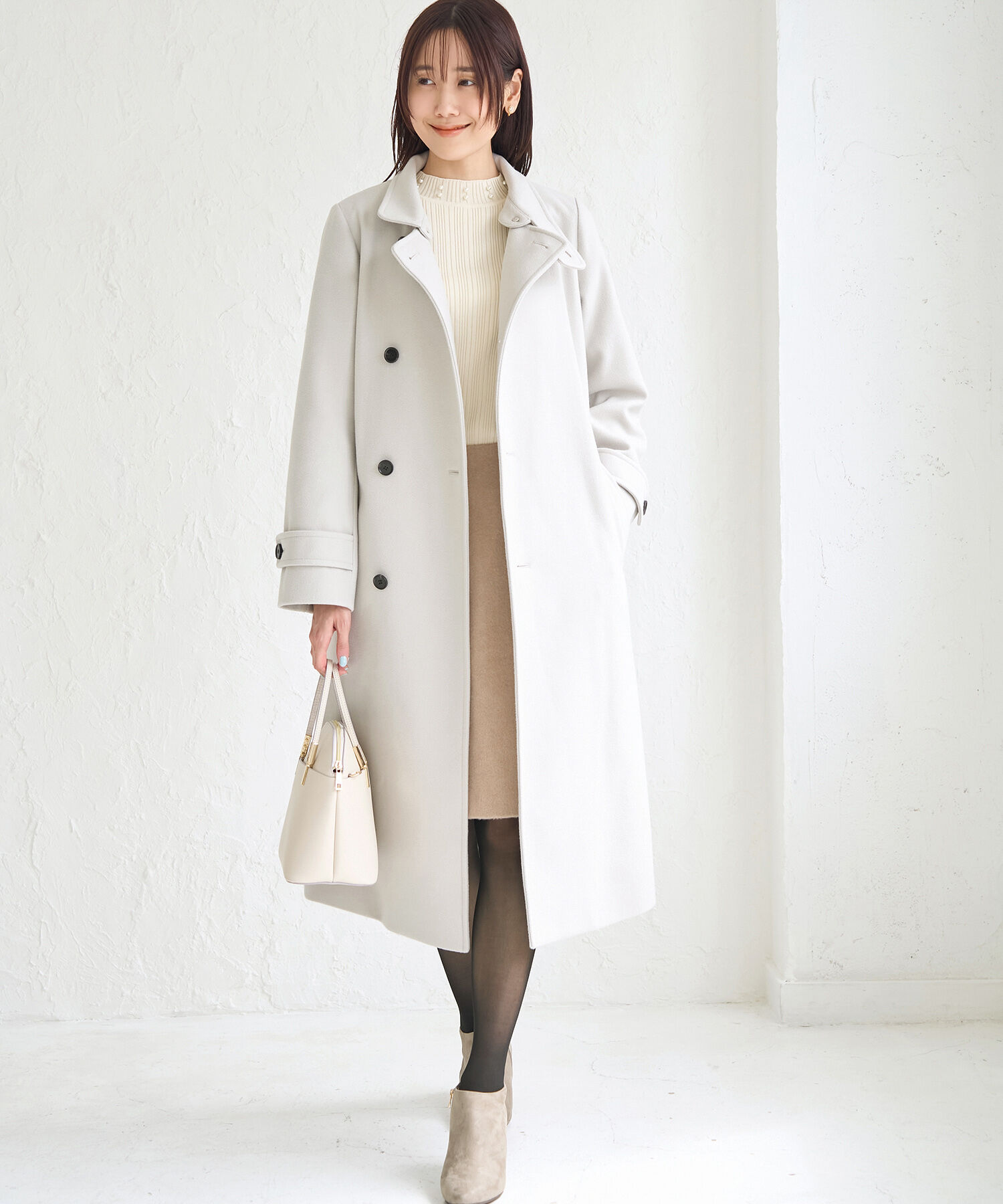 Rope&rsquo;Picnic「2WAY/ジャージメルトンスタンドカラーコート」|その他|