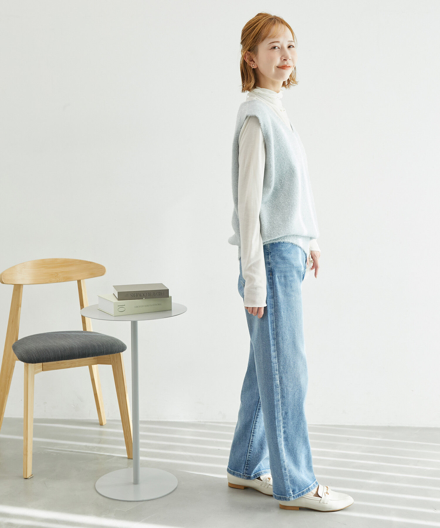 Rope&rsquo;Picnic「ガラスヤーンニットベスト」|ベスト・ジレ|