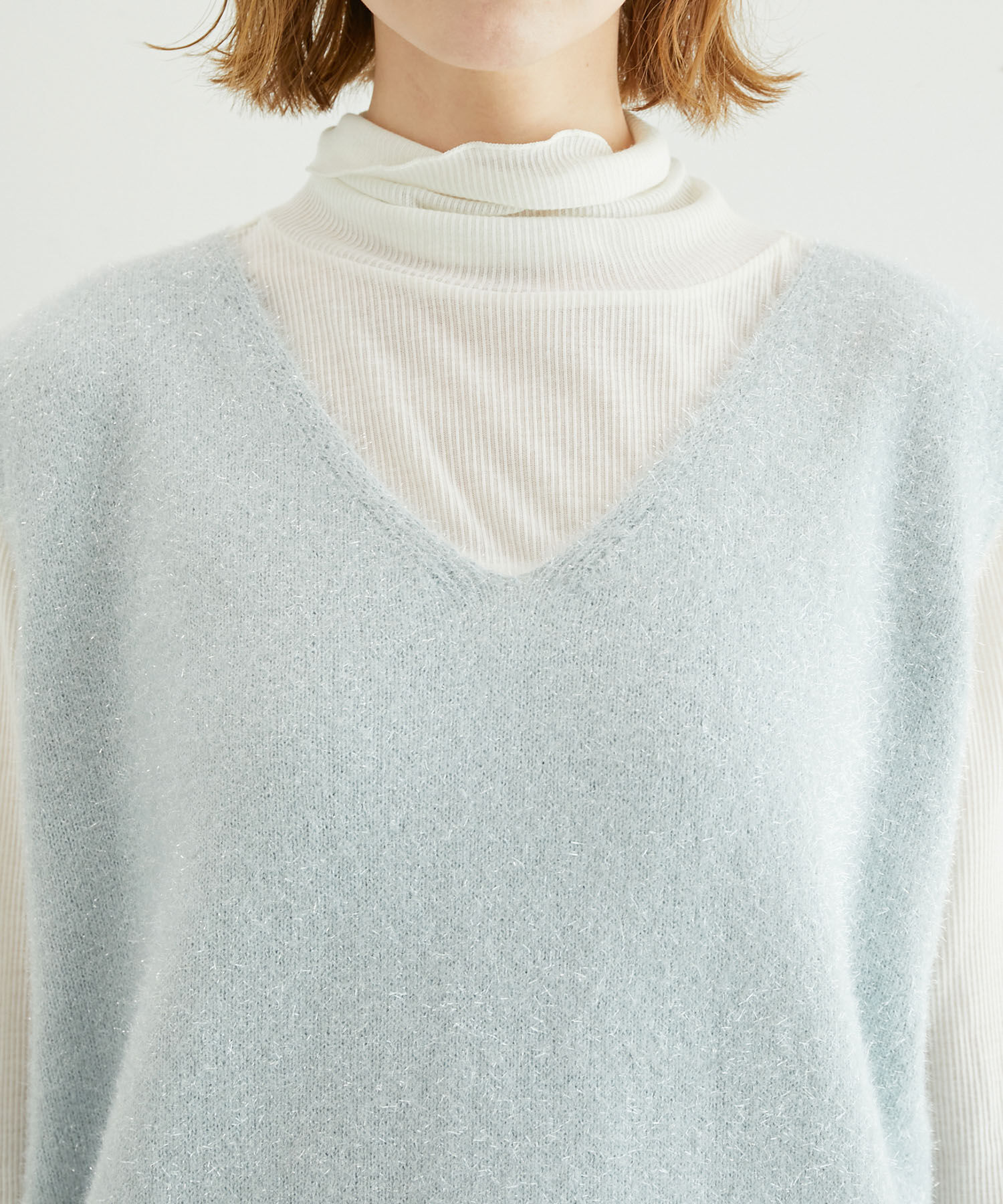 Rope&rsquo;Picnic「ガラスヤーンニットベスト」|ベスト・ジレ|