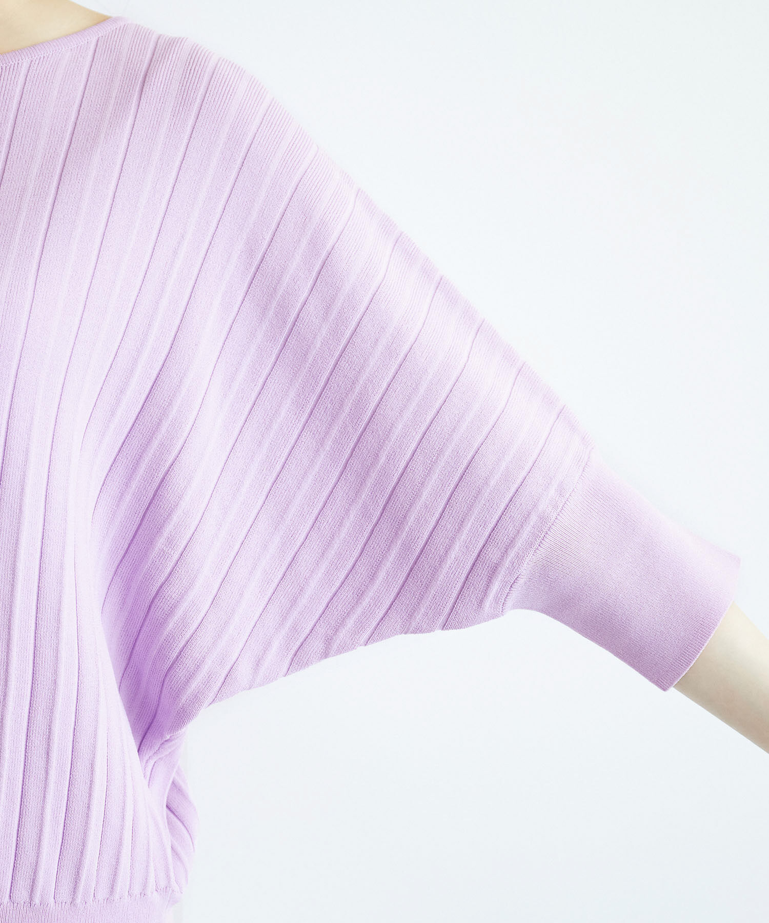 Rope&rsquo;Picnic「プリーツドルマンニットプルオーバー/UVカット・洗濯機OK」|ニット・セーター|