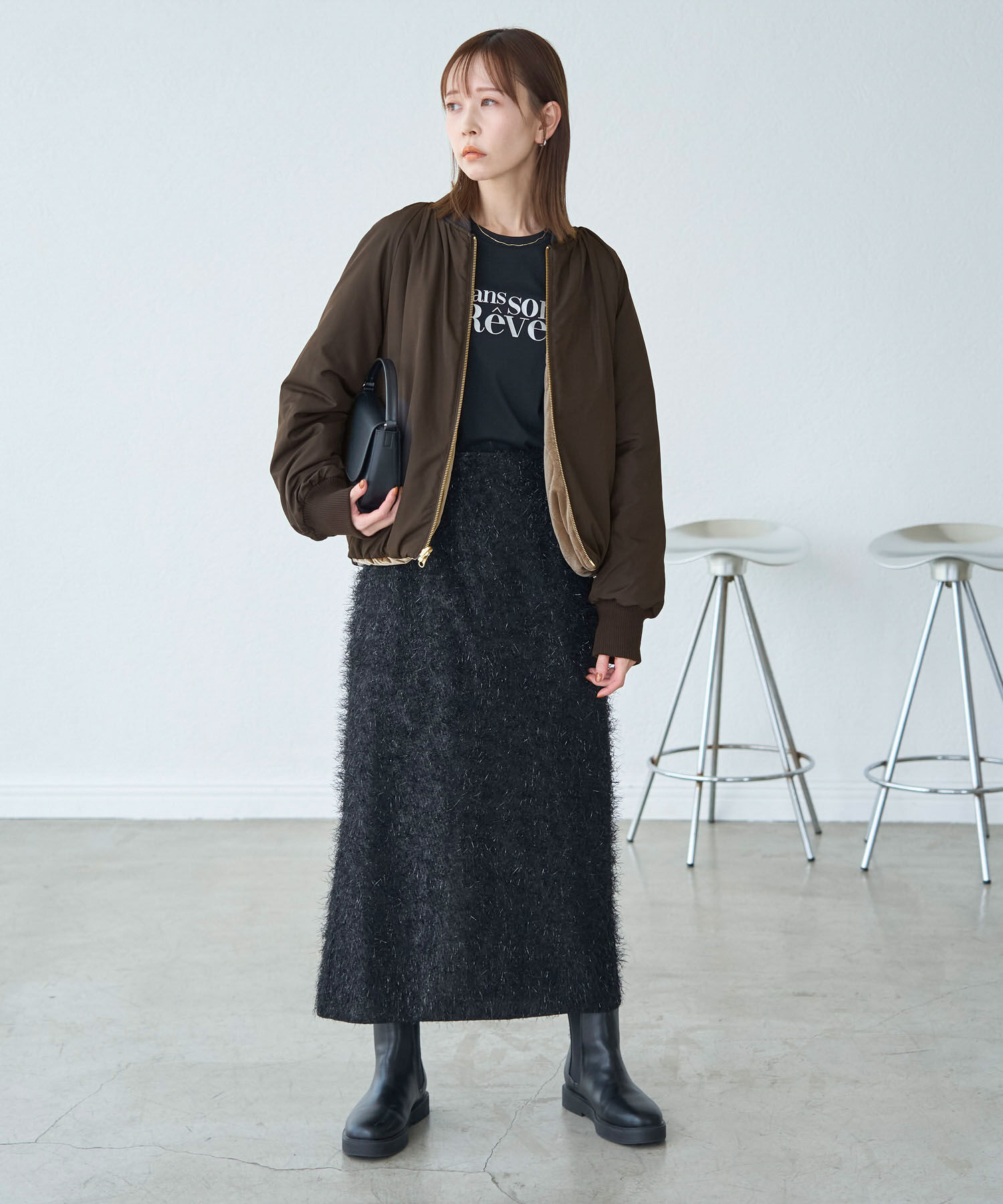 Rope&rsquo;Picnic「リバーシブル対応/ベロア&times;タフタブルゾン/撥水加工」|ブルゾン・スタジャン|