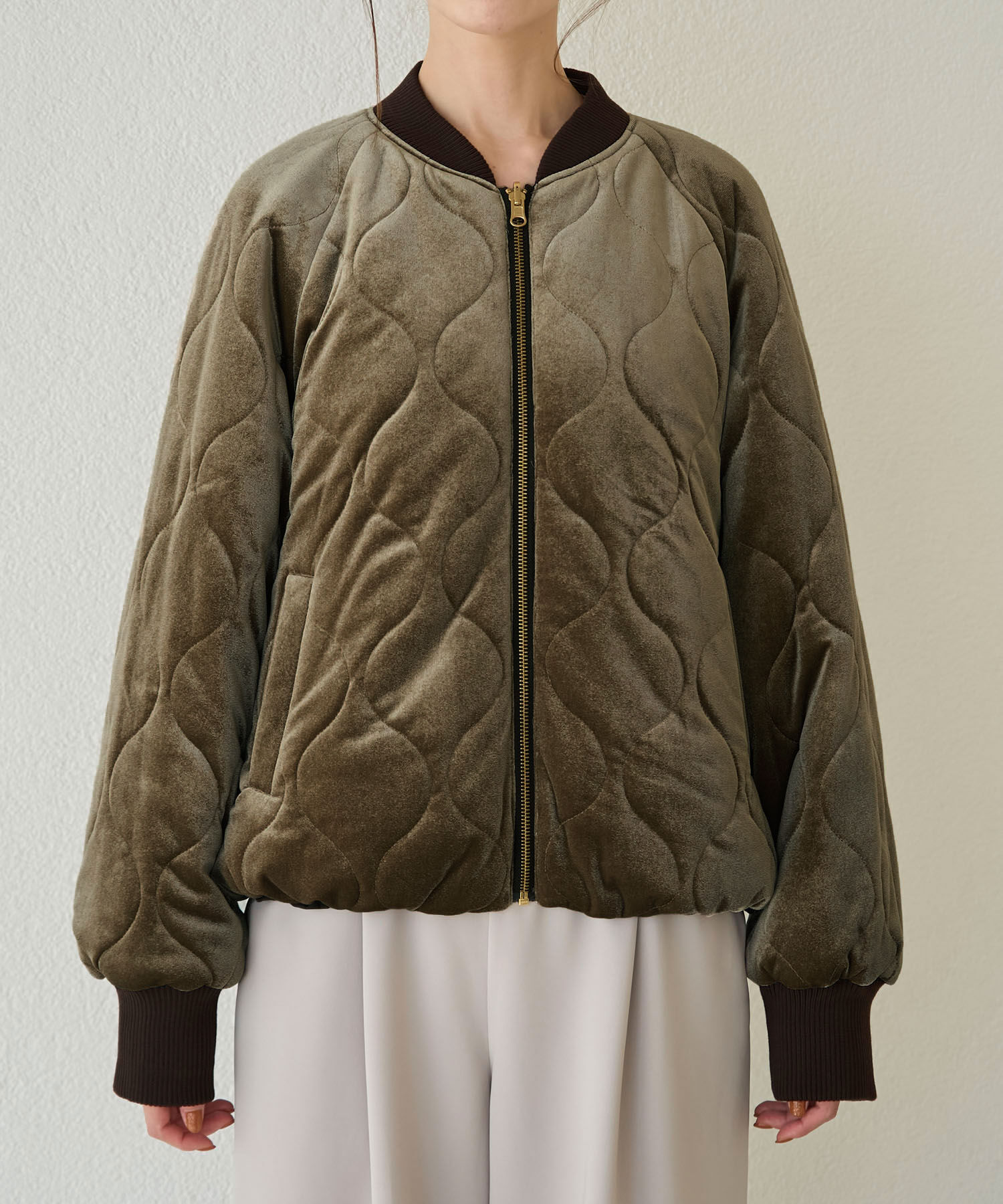 Rope&rsquo;Picnic「リバーシブル対応/ベロア&times;タフタブルゾン/撥水加工」|ブルゾン・スタジャン|