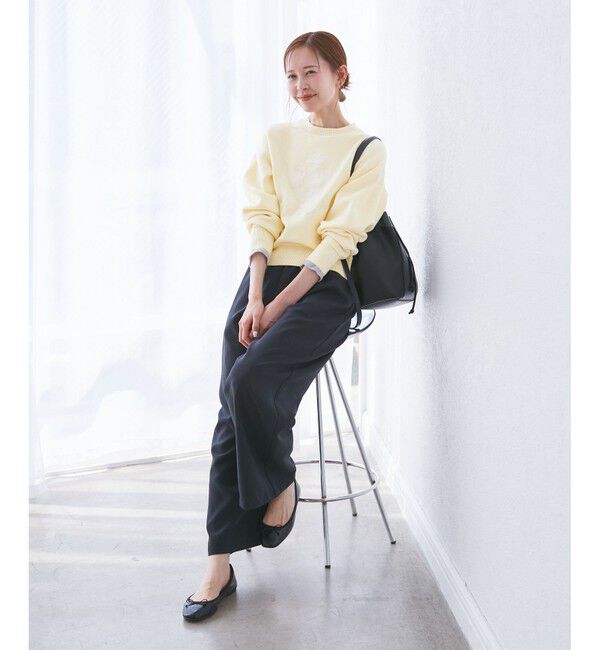 Rope&rsquo;Picnic「スウェットライク刺繍ニットプルオーバー/リンクコーデ」|ニット・セーター|