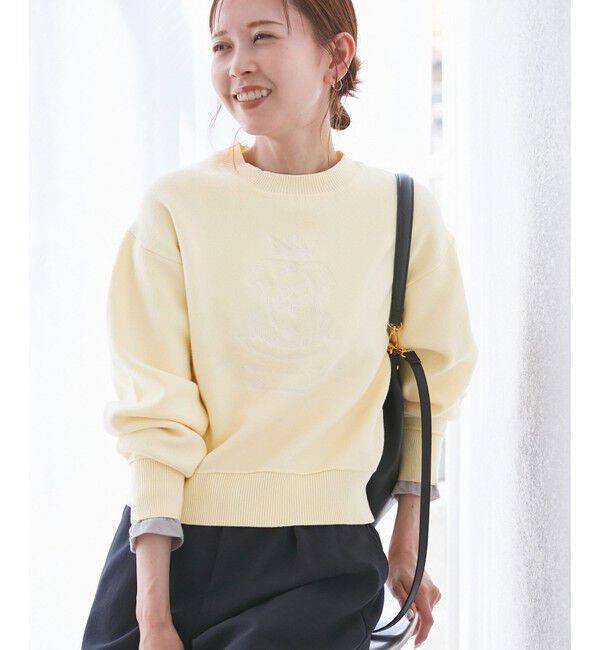 Rope&rsquo;Picnic「スウェットライク刺繍ニットプルオーバー/リンクコーデ」|ニット・セーター|