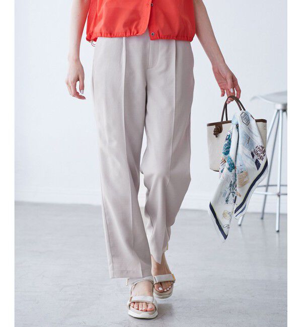 Rope&rsquo;Picnic「【吸水速乾・防シワ】エフォートレスリラックススティックパンツ/通勤・セットアップ対応」|チノ|