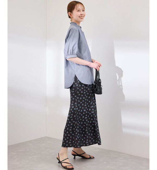 Rope&rsquo;Picnic「【花粉ガード・防シワ】ハーフスリーブフリルシャツ」|シャツ・ブラウス|