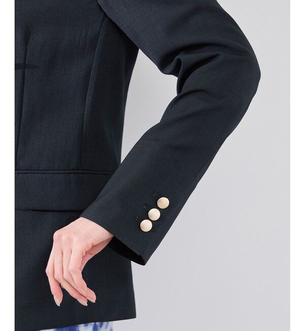 Rope&rsquo;Picnic「【抗菌防臭・接触冷感・UVカット】カナパ金ボタンジャケット/通勤・セットアップ対応」|テーラードジャケット|