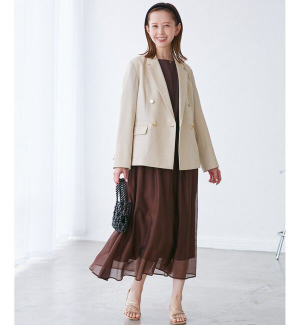 Rope&rsquo;Picnic「【抗菌防臭・接触冷感・UVカット】カナパ金ボタンジャケット/通勤・セットアップ対応」|テーラードジャケット|