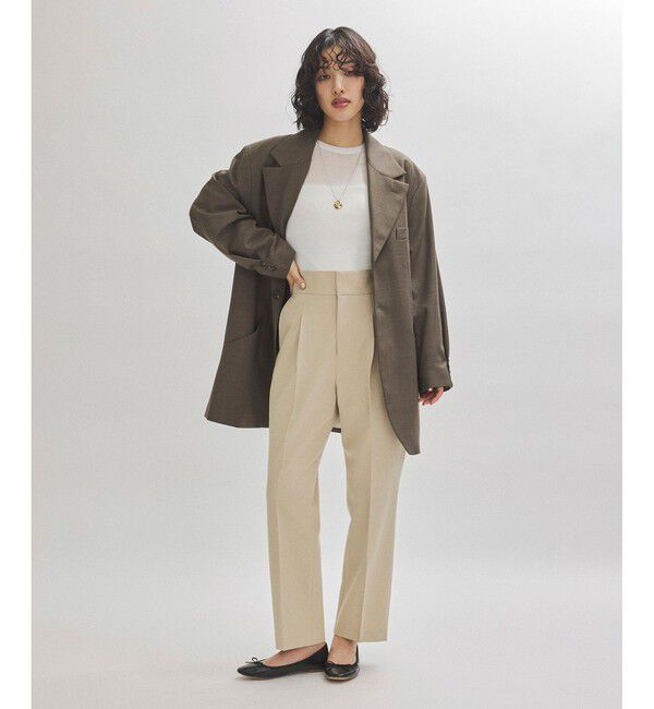 ADAM ET ROPE'「【WEB限定】・【撥水】骨格別スラックス ウェーブ」|スラックス|