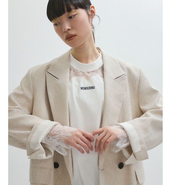 ADAM ET ROPE'「【サステナブル】レースロンTEE」|Tシャツ・カットソー|