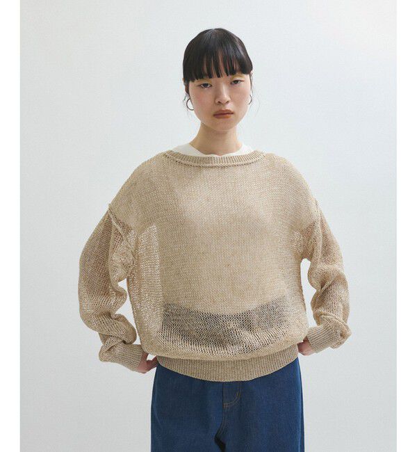 ADAM ET ROPE'「【サステナブル】ローゲージリリーニットプルオーバー」|ニット・セーター|