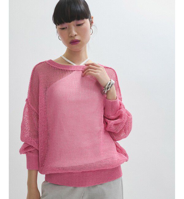 ADAM ET ROPE'「【サステナブル】ローゲージリリーニットプルオーバー」|ニット・セーター|