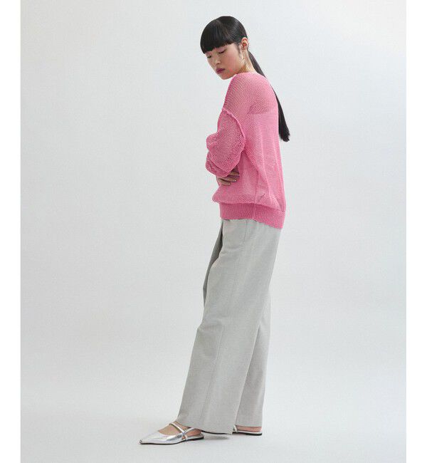 ADAM ET ROPE'「【サステナブル】ローゲージリリーニットプルオーバー」|ニット・セーター|