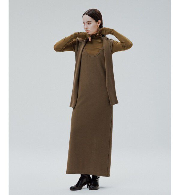 ADAM ET ROPE'「【サステナブル】Wフェイスジャージーセットワンピース」|ワンピース|