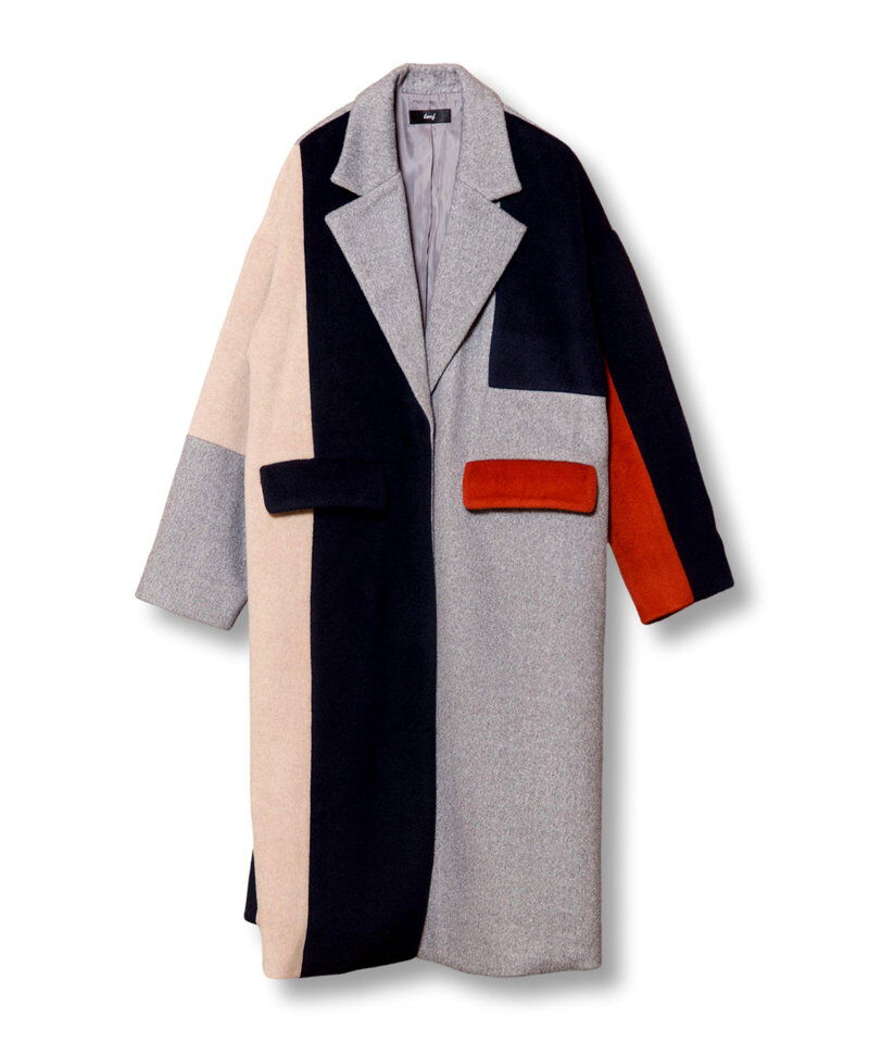  「カラーブロックチェスターコート」|チェスターコート|