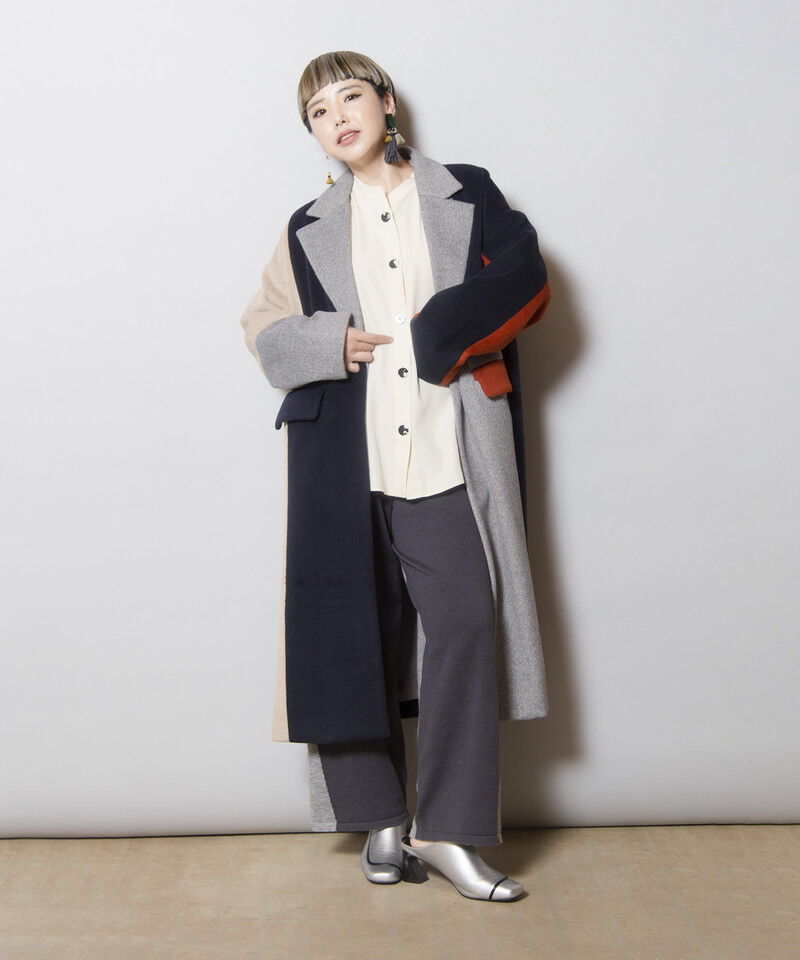  「カラーブロックチェスターコート」|チェスターコート|
