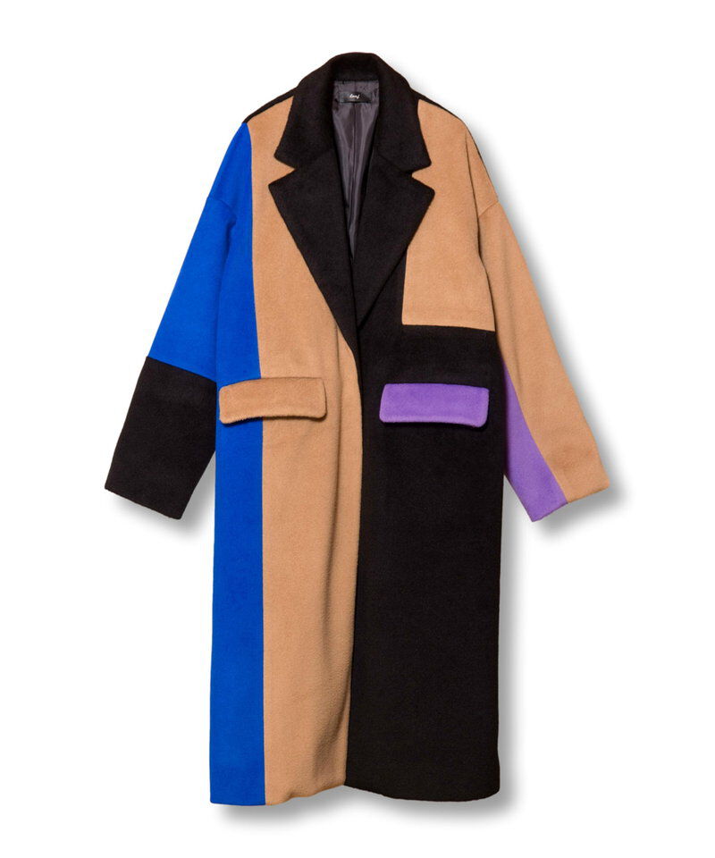  「カラーブロックチェスターコート」|チェスターコート|