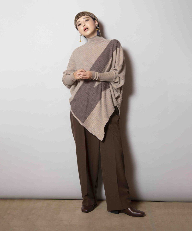  「変形ニットプルオーバー」|ニット・セーター|