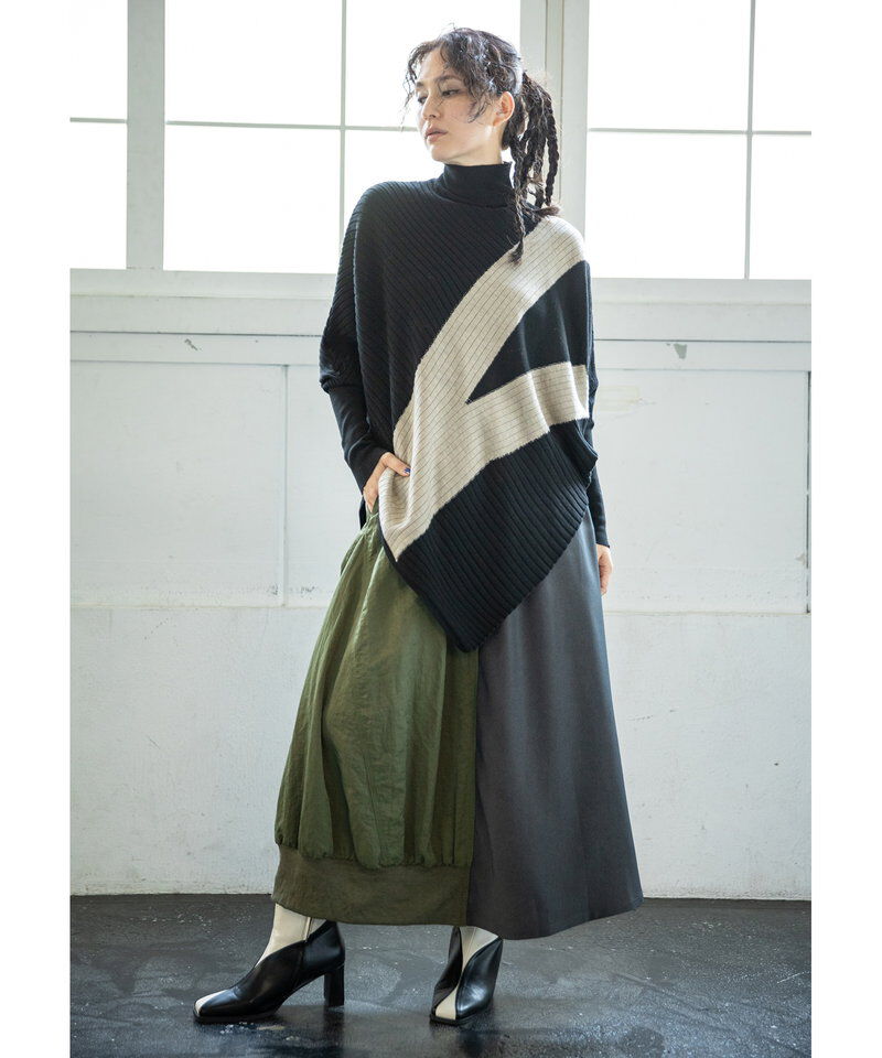  「変形ニットプルオーバー」|ニット・セーター|