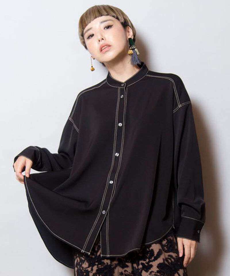  「バックギャザーシャツ」|シャツ・ブラウス|BLACK