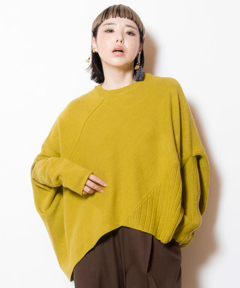  「変形ニットプルオーバー」|ニット・セーター|L.GREEN