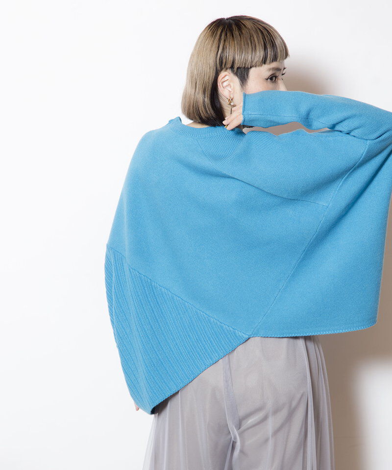  「変形ニットプルオーバー」|ニット・セーター|