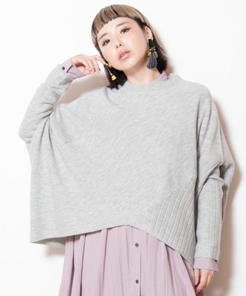  「変形ニットプルオーバー」|ニット・セーター|L .GRAY