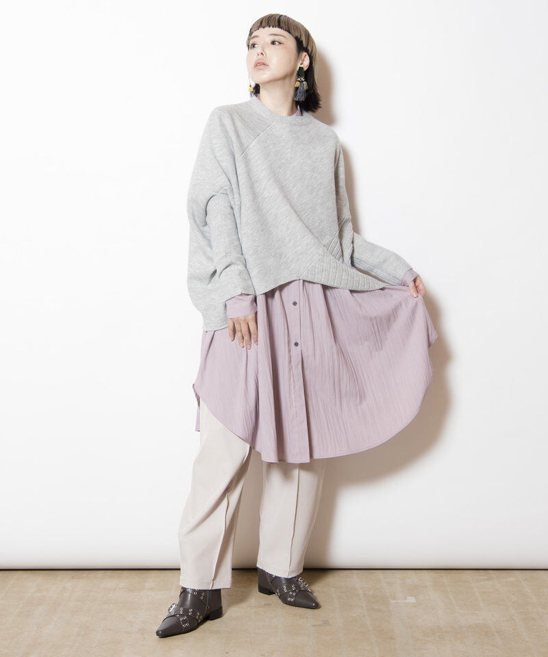  「変形ニットプルオーバー」|ニット・セーター|