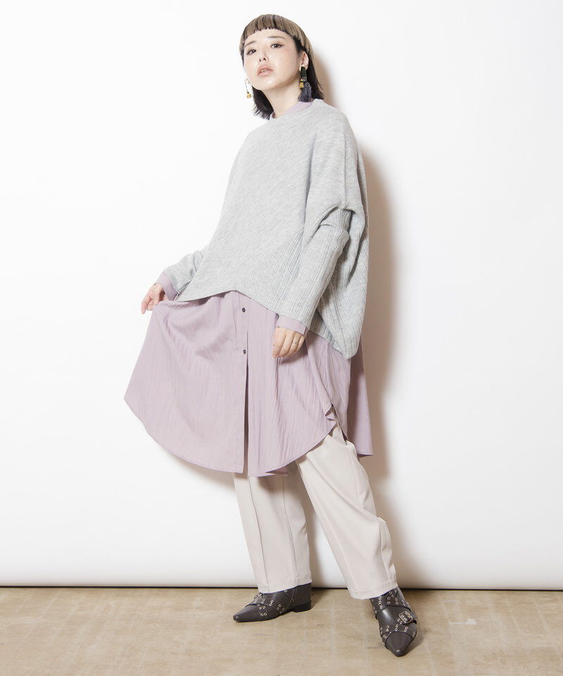  「変形ニットプルオーバー」|ニット・セーター|