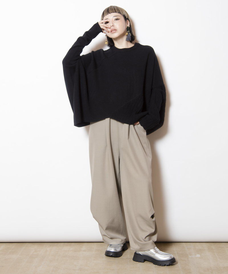  「変形ニットプルオーバー」|ニット・セーター|