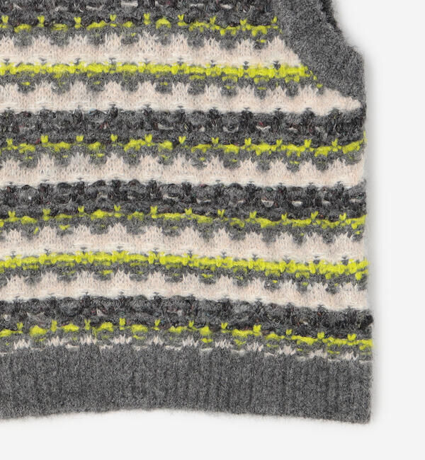 LE GLAZIK「LE GLAZIK | ジャカード クルーネックニットベスト WOMEN」|ベスト・ジレ|