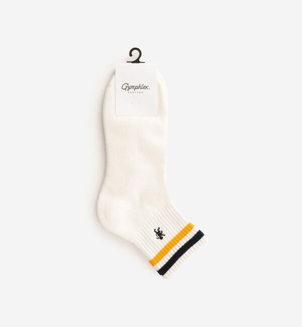 GYMPHLEX「Gymphlex | カラーラインソックス MEN」|ソックス|WHITE系2