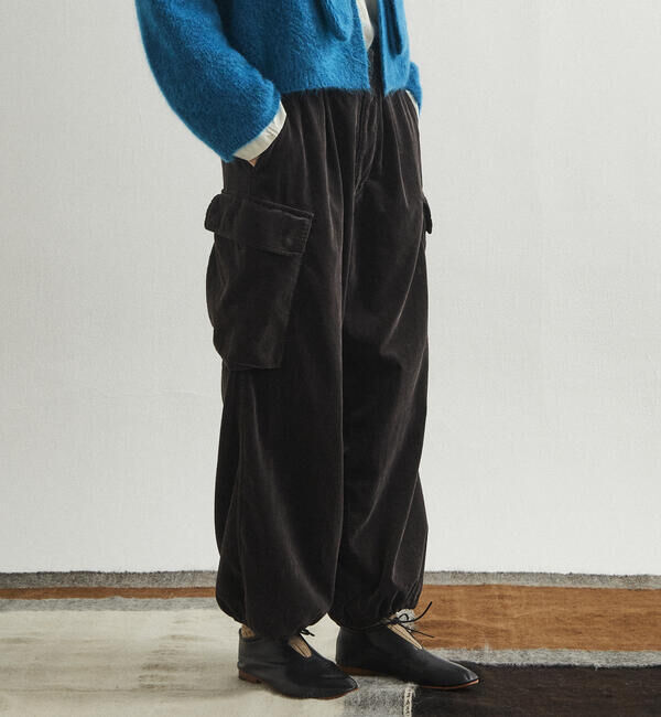 unfil「unfil | コットン コーデュロイカーゴパンツ WOMEN」|チノ|CHARCOAL