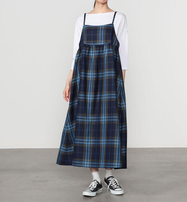 ONEIL OF DUBLIN「O'NEIL OF DUBLIN | ウーステッドウール キャミソールワンピース WOMEN」|ワンピース|NAVY系2