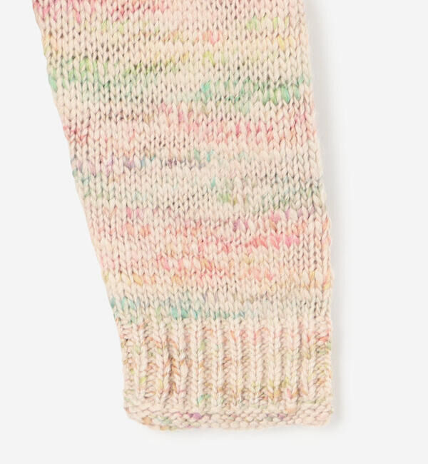 LE GLAZIK「LE GLAZIK | ミックスカラー クルーネックカーディガン WOMEN」|ニット・セーター|