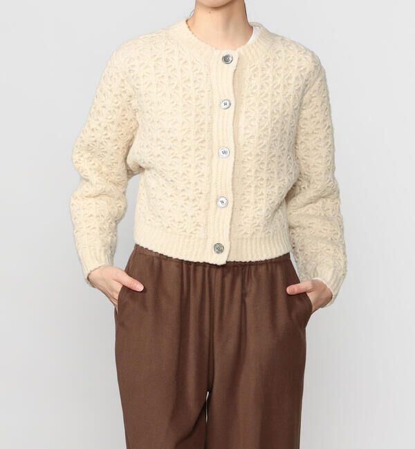  「WALANCE | クロシェ ダブルニットカーディガン WOMEN」|ニット・セーター|