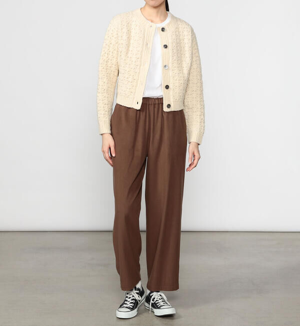 「WALANCE | クロシェ ダブルニットカーディガン WOMEN」|ニット・セーター|