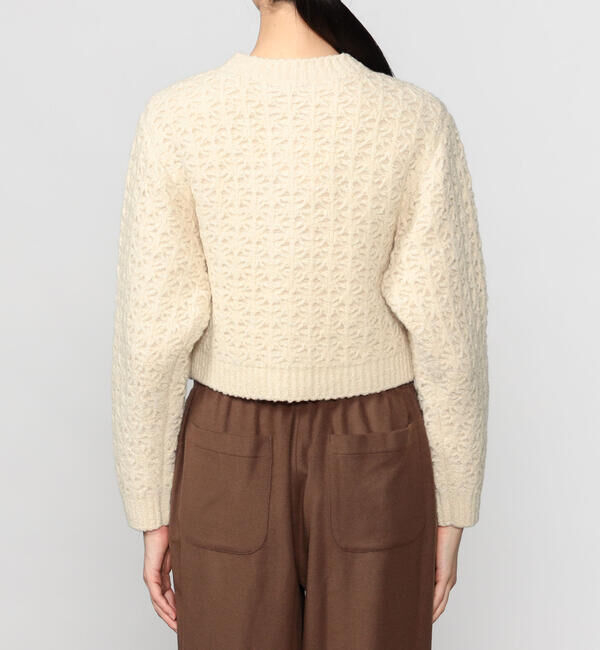  「WALANCE | クロシェ ダブルニットカーディガン WOMEN」|ニット・セーター|