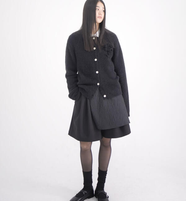  「eunoia | クルーネック 長袖カーディガン WOMEN」|ニット・セーター|