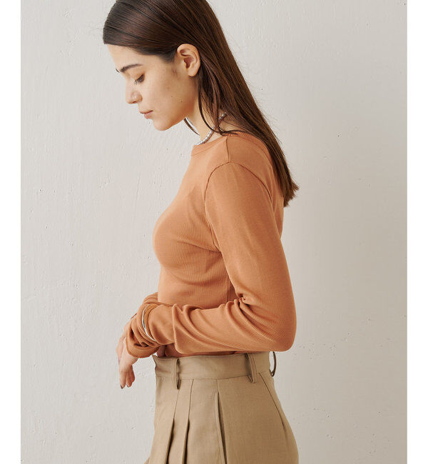  「Vバックシャンテレコカットソー」|Tシャツ・カットソー|