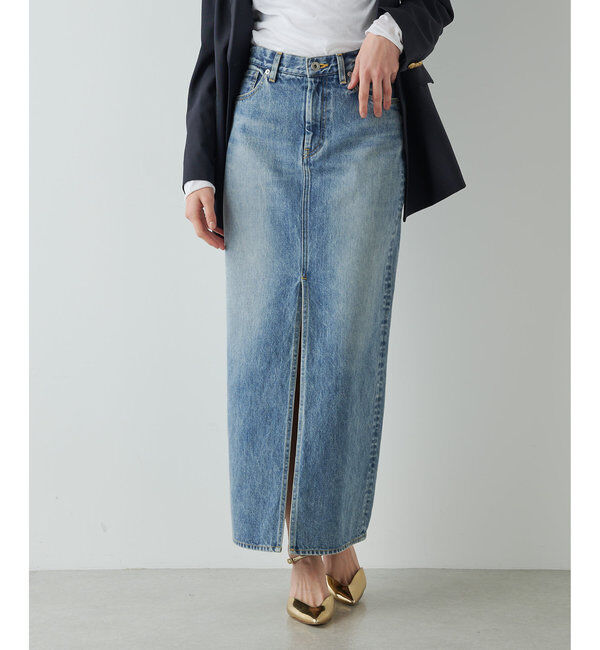  「デニムスリットスカート」|スカート|