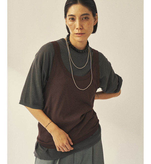 GEMINI「【GEMINI】レイヤードノースリニット」|ニット・セーター|